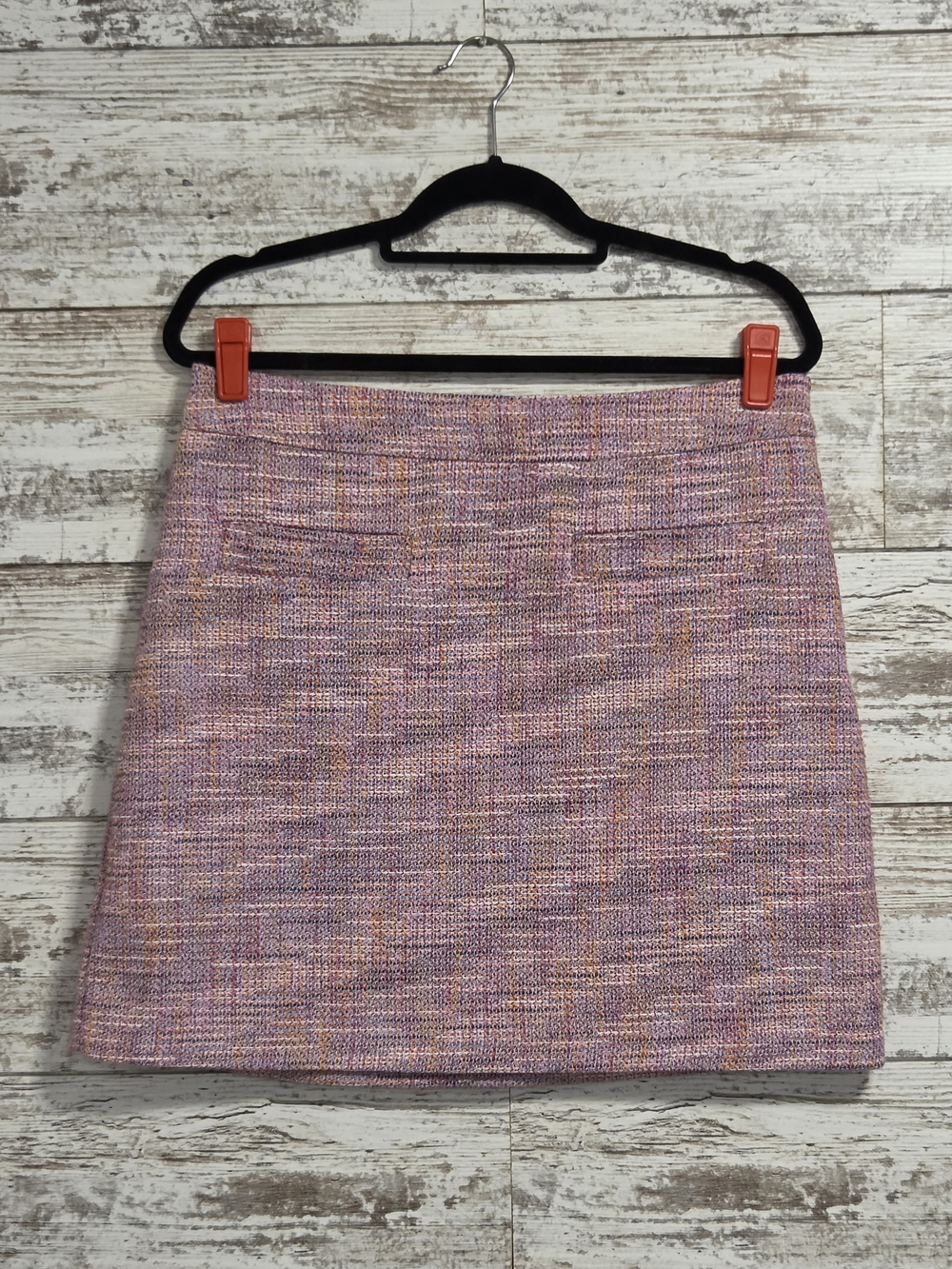 LOFT Pink Lavender Tweed Mini Skirt